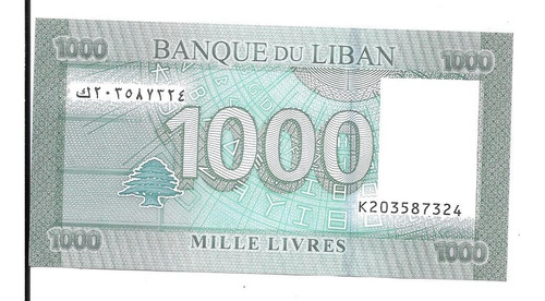 Liquido Excelente Billete De Líbano 1000 Libras 2015 Unc