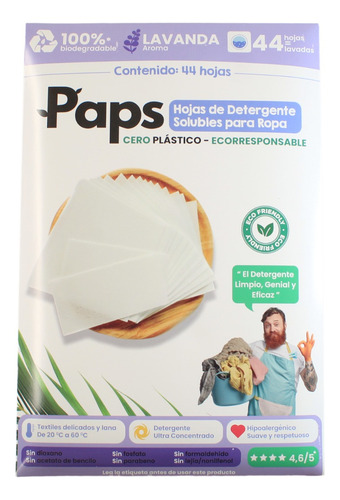 Detergente Para Ropa En Hojas Solubles Aroma Lavanda