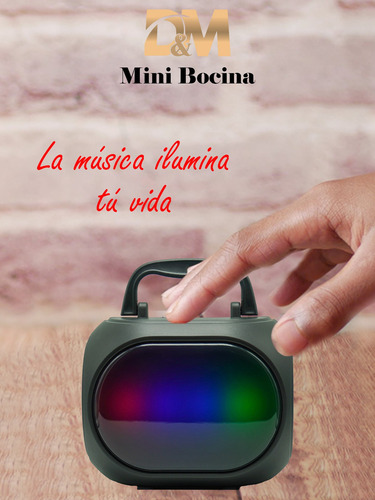 Zqs1321 Bocina Inalambrica, Bluetooth, Luz Rgb, Recargable