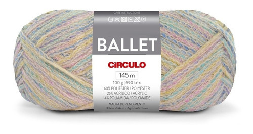 Lã Ballet 100g - Circulo - Tricô / Crochê Cor 9544 - Parque