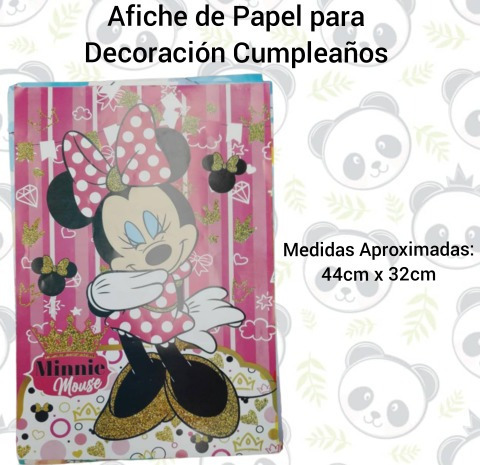 Afiche Para Piñata Cumpleaños Precio Por 2 Minnie Mouse