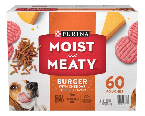 Purina Moist And Meaty Comida De Perro En Sobres. 170g × 60