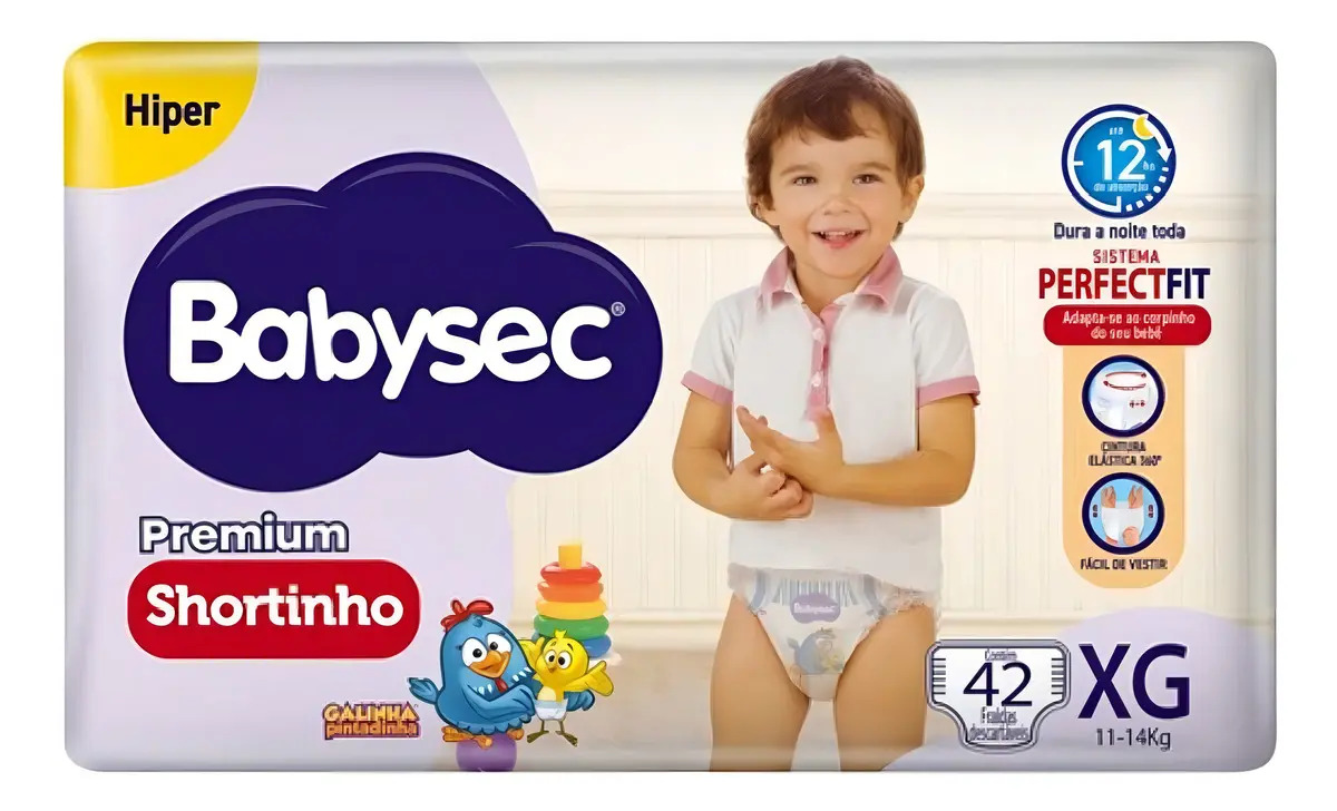 Fralda Babysec Premium Shortinho Xg 42 Und Gênero Sem gênero Tamanho Extra grande (XG)