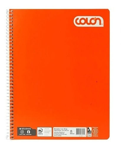 Pack 10 Cuadernos Universitario Colón Liso 100 Hojas 7mm E/s