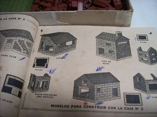Juego ¨mis Ladrillos¨ De Goma Década Del 50