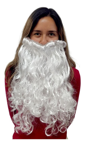 Barba Blanca Disfraz Santa Claus Navidad Duente Noe Cosplay 