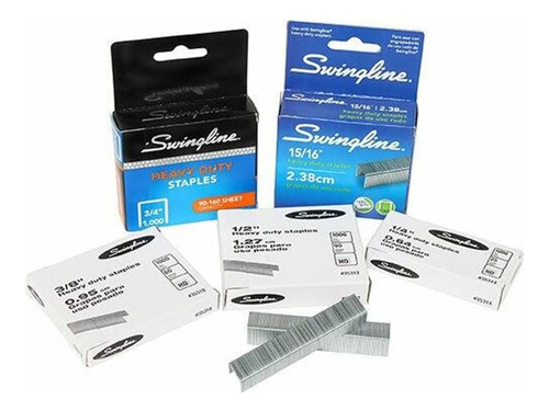 Grapas Swingline, Servicio Pesado, Largo, Capacidad Para 90