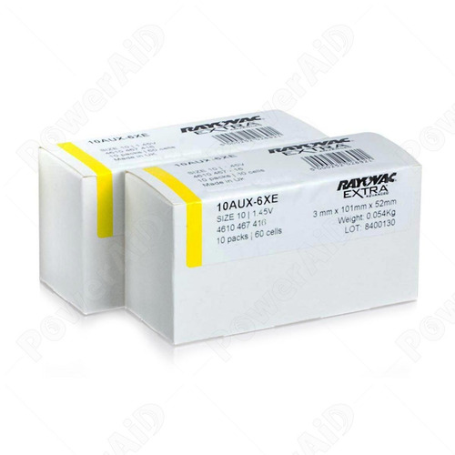 Imagen 2 de 3 de Pilas Audifonos Rayovac Nº10 L10 Caja De 60 Pilas Oferta