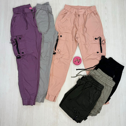 Jogger Cargo Gabardina Mujer Importado I-run