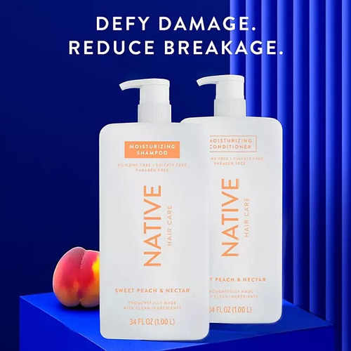 Set De Shampoo Y Acondicionador Vegano Native 1l C/u 2pzs