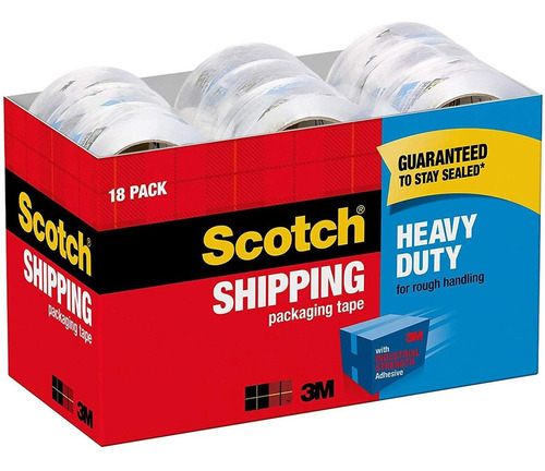 Cinta Para Embalaje Pesado Scotch 1.88 PuLG X 54.6 Yardas, T