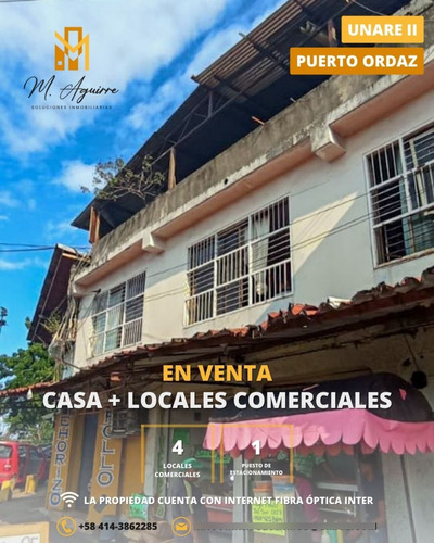 Casa Con Locales Comerciales En Venta, Unare 2, Puerto Ordaz (eh)