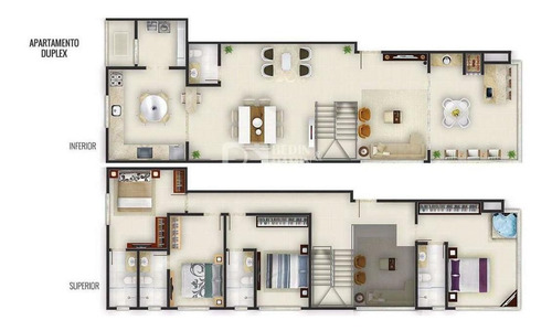 Imagem 4 de 15 de Duplex Frente Avenida Alto Padrão Meia Praia - 00055
