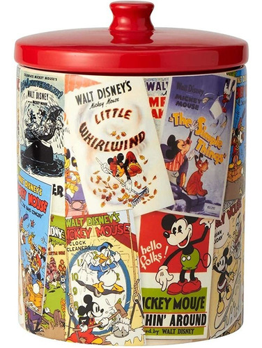 Enesco Disney Ceramics Mickey Mouse Collage Cookie Jar, 9.2