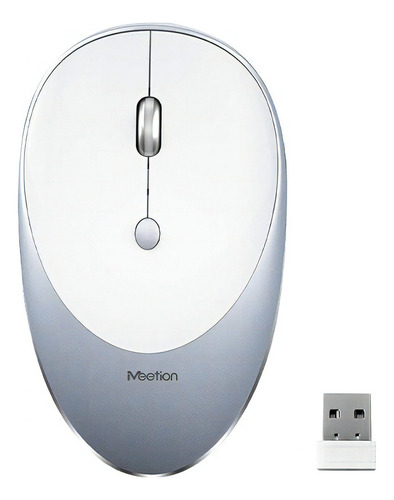Mouse Inalambrico Recargable Meetion R600 Color Blanco