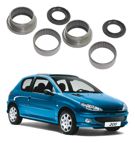2 Kit's Rolamento Eixo Traseiro Peugeot206/207 1999/10 47mm