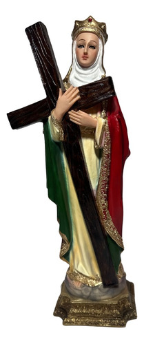 Virgen Santa Elena De Casia Resina Ojo De Vidrio Religiosa