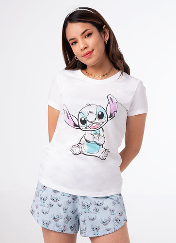 Pijama Jersey Disney Reginna White/sky