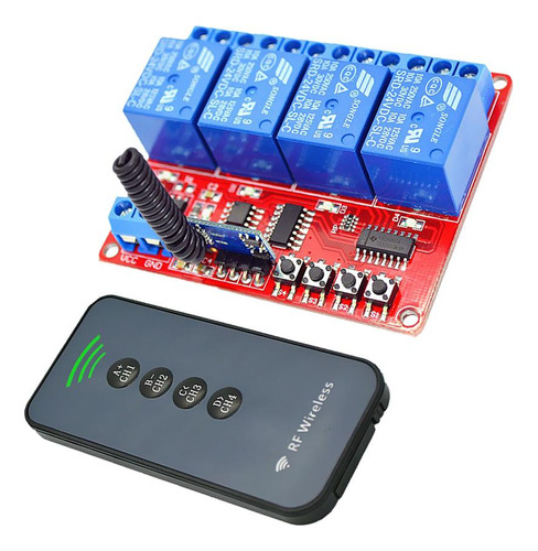 Imagen 8 de 8 de Interruptor De Telemando Con Módulo Receptor 12v 4-canal