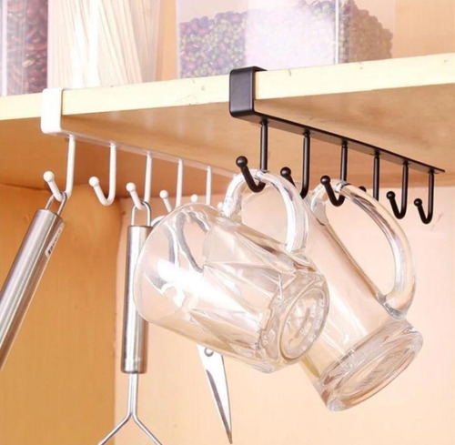 Perchero Barral Seis Ganchos Estante Cocina Placard