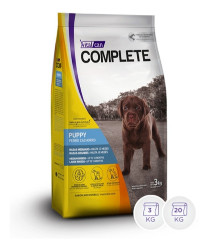 Alimento Vitalcan Complete Puppy Perro Cachorro Med/gran 20k