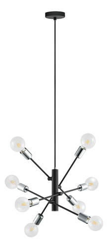 Luminaria Colgante Eglo Gradoli Base E26 Negro Cromo