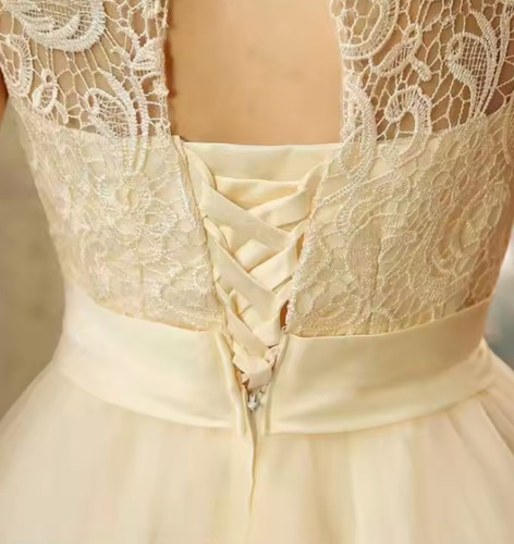 Vestido De Noiva Curto Princesa Com Cinto Champs Two