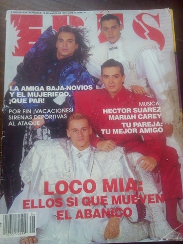 Loco Mia En Revista Eres Año-1991 Reportaje Mariah Carey