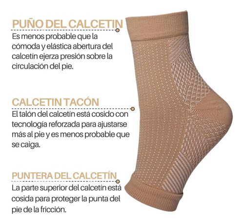 4par Calcetines Compresión Pie Fascitis Plantar Tobilleras F