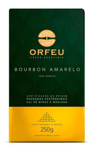 Café Torrado E Moído Bourbon Amarelo Orfeu 250g