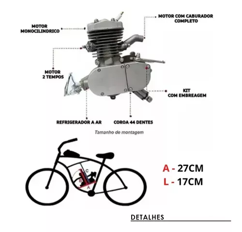 Bicicleta Motorizada 80cc 2 Tempos (faça você mesmo)