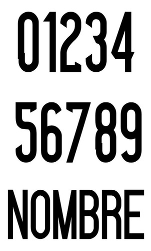 Numero Para Estampar En Vinilo Para Camiseta Deportivas Negro Xl