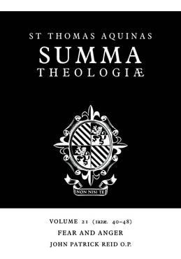 Libro Summa Theologiae: Fear And Anger Volume 21 - Thomas...