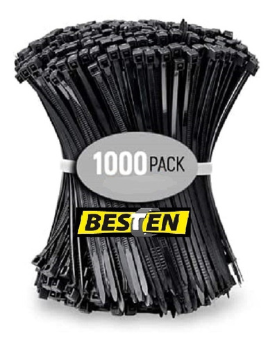 100pzs Cinchos Plastico 80kg Bridas Nylon Anti-uv 40cm Negro