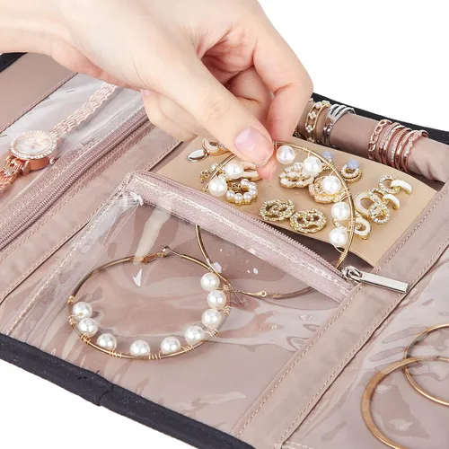 Joyero De Viaje: Pendientes, Collares, Anillos, Cinturones