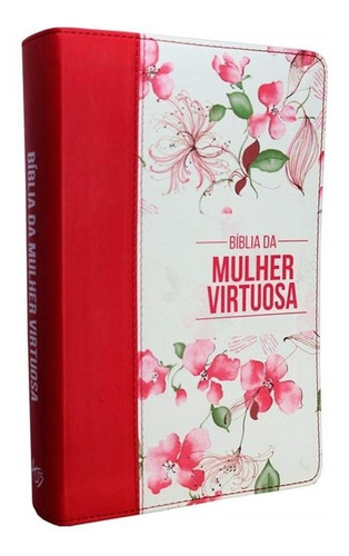 Bíblia Estudo Da Mulher Virtuosa Capa Luxo Vermelha