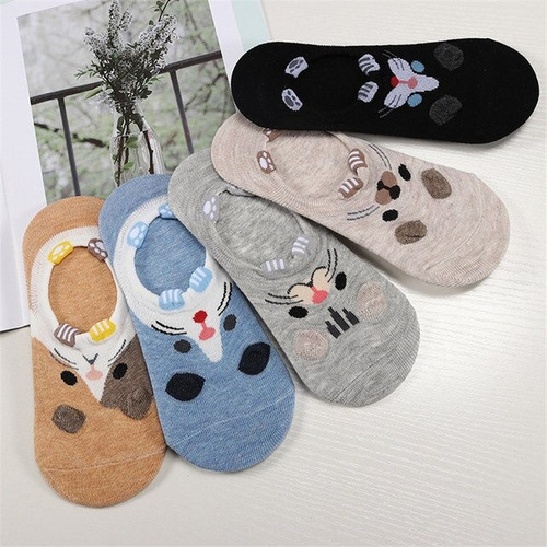 Kit 2 Pares Meia Infantil Antiderrapante Sortidas Divertidas