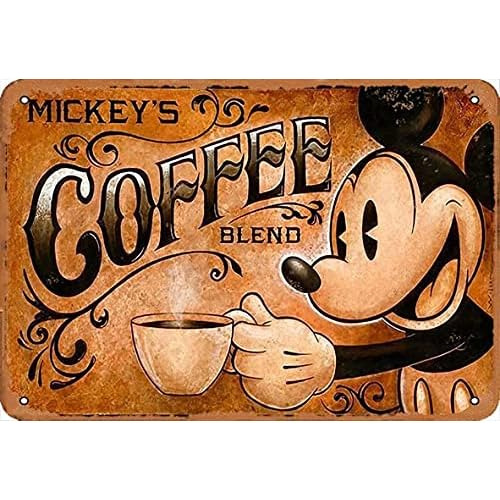 Mickey&#39;s Coffee Blend Metal Vintage Cartel De Chapa...