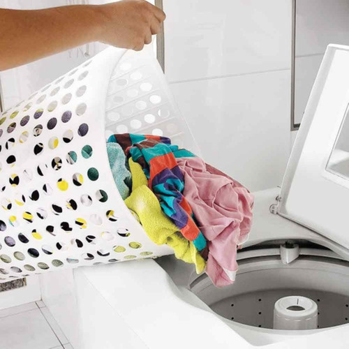Cesto Roupa Flexível Telado 45l Redondo Agraplast Lavanderia Cor Sortida Lisa