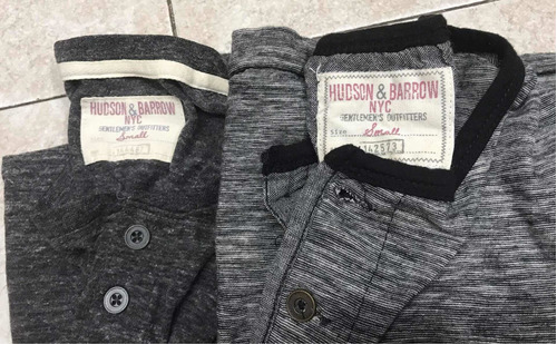 Franelas Hudson & Barrow Alternativa 2 Pack Original Talla S