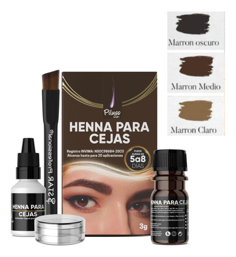 Pigmento Para Cejas Henna Cafe Medio Piluss