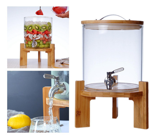 Dispensador De Barril De Bebidas De Vidrio, Jarra De 5l
