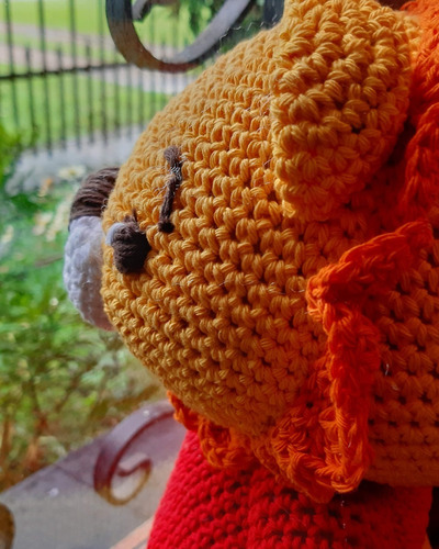 Imagen 4 de 5 de Leopoldo El León Amigurumi - Muñeco De Apego - Crochet