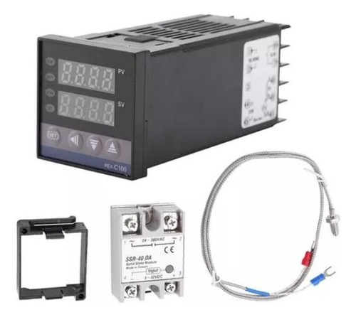 Controlador De Temperatura Digital Lcd Pid Rex-c100 + K