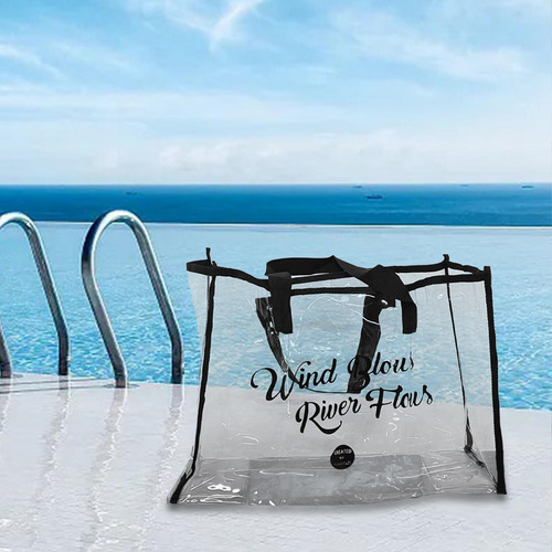 Bolso De Mano Transparente, Bolso De Compras Con Asas, Bolso