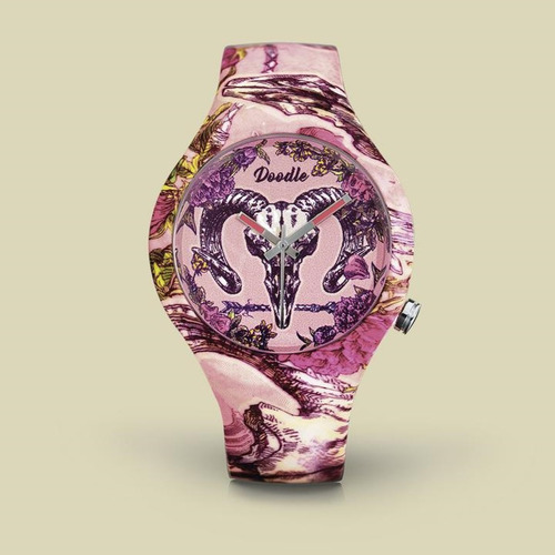 Imagen 1 de 7 de Reloj Unisex Doodle Watch | Ram Skull | Marca Italiana 