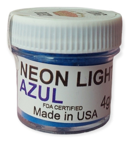 Colorante Polvo Liposoluble Comestible Azul  Neon King Dust