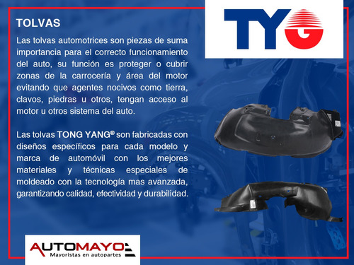 Tolva Salpicadera Delantera Derecha Tong Yang 3 2014-2018