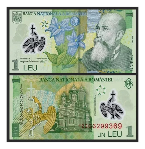 Grr-billete De Rumania 1 Leu 2005 - Flores De Bach