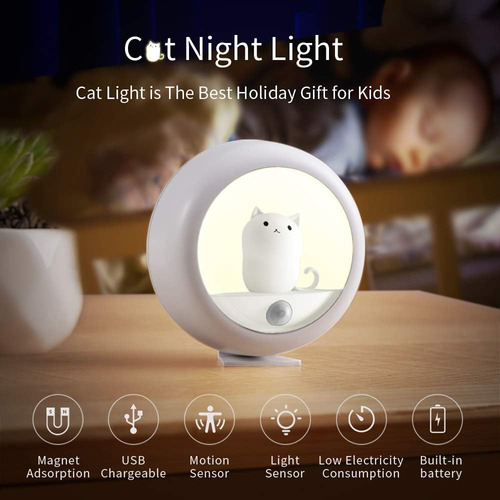 Luz Nocturna Con Sensor De Movimiento Magnética Recargable P